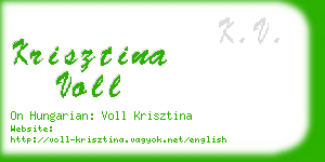 krisztina voll business card